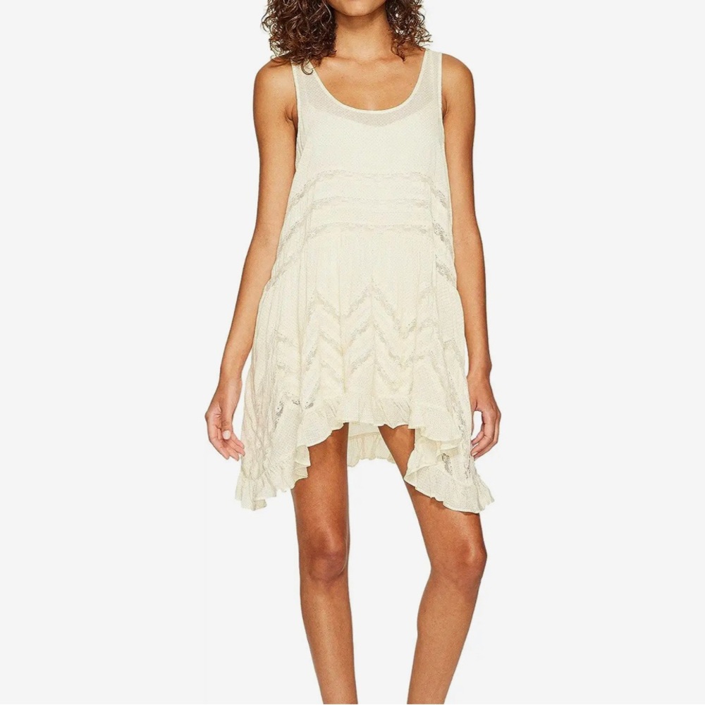 Free People Lace Voile Trapeze Slip Size Large